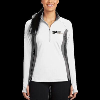 SAR Black & Gold - Women's Sport Wick ® Stretch Contrast 1/4 Zip Pullover Thumbnail