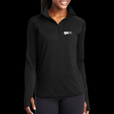 SAR White & Gold - Women's Sport Wick ® Stretch 1/4 Zip Pullover Thumbnail