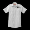 Short Sleeve Striped Industrial Work Shirt Thumbnail