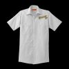 Short Sleeve Striped Industrial Work Shirt Thumbnail