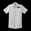 Short Sleeve Striped Industrial Work Shirt Thumbnail