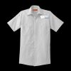 Short Sleeve Striped Industrial Work Shirt Thumbnail