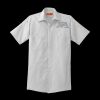 Short Sleeve Striped Industrial Work Shirt Thumbnail