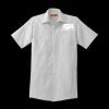 Short Sleeve Striped Industrial Work Shirt Thumbnail