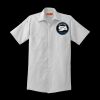 Short Sleeve Striped Industrial Work Shirt Thumbnail