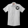 Short Sleeve Striped Industrial Work Shirt Thumbnail