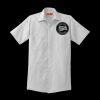 Short Sleeve Striped Industrial Work Shirt Thumbnail