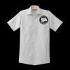 Short Sleeve Striped Industrial Work Shirt Thumbnail